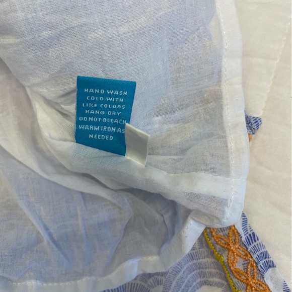 Tori Richard Cotton Dress with Double leg Slit and Built in Short Slip Large - Picture 13 of 13